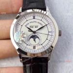 Swiss Copy Patek Philippe Annual Calendar Moonphase 5296 KM Factory White Dial